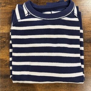 Aerie Navy and White Striped Sweatshirt
